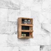 Puinen hylly Linento Furniture Becca, 28cm, ruskea