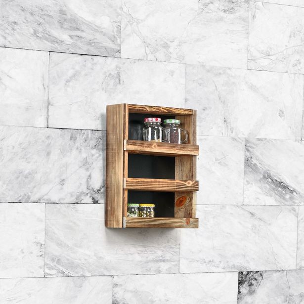 Puinen hylly Linento Furniture Becca, 28cm, ruskea
