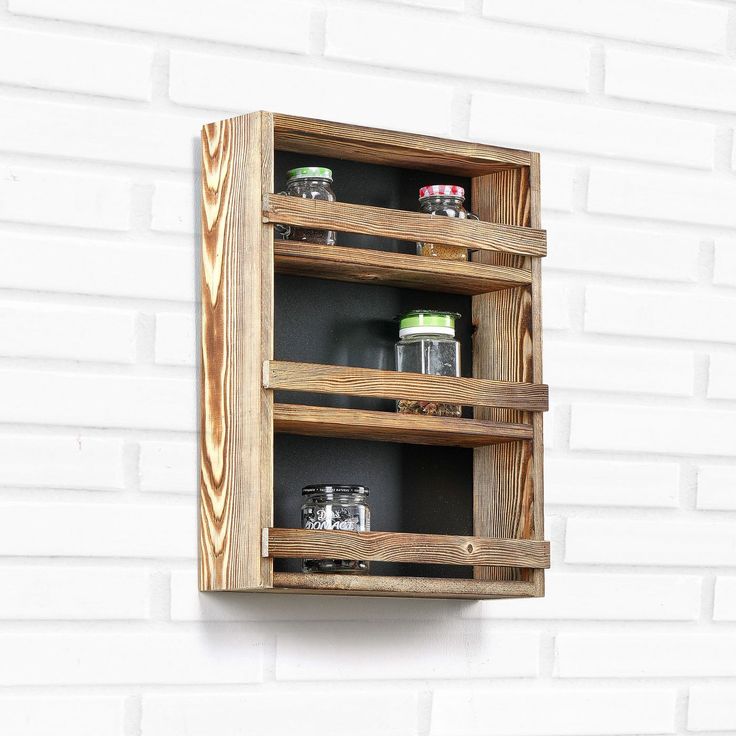 Puinen hylly Linento Furniture Becca, 48cm, ruskea