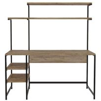 Työpöytä Linento Furniture Brugge L248 tammi/musta