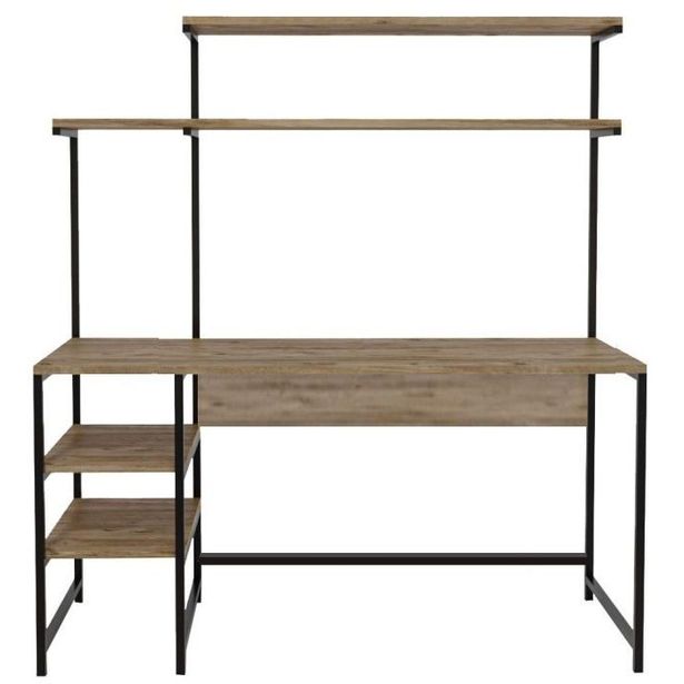 Työpöytä Linento Furniture Brugge L248 tammi/musta