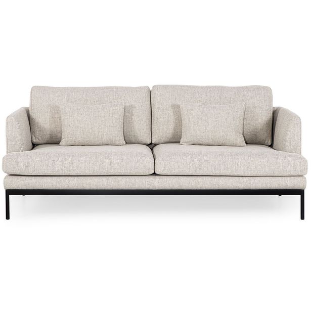 Sohva Linento Furniture Pearl, 2-istuttava, luonnonvalkoinen
