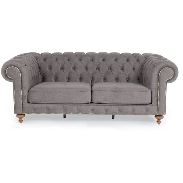 Sohva Linento Furniture London, 2-istuttava, harmaa