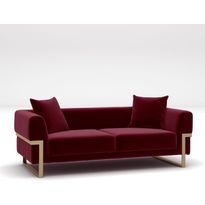 Sohva Linento Furniture Magenta, 2-istuttava, punainen