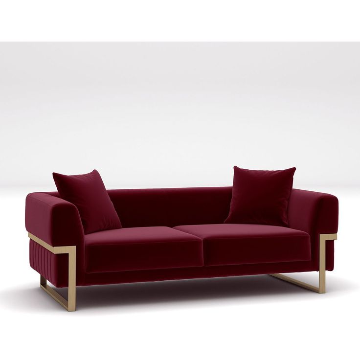 Sohva Linento Furniture Magenta, 2-istuttava, punainen