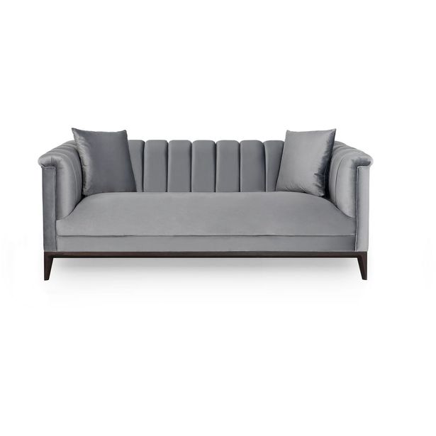 Sohva Linento Furniture Pera, 2-istuttava, harmaa