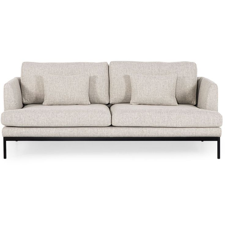 Sohva Linento Furniture Pearl, 3-istuttava, luonnonvalkoinen