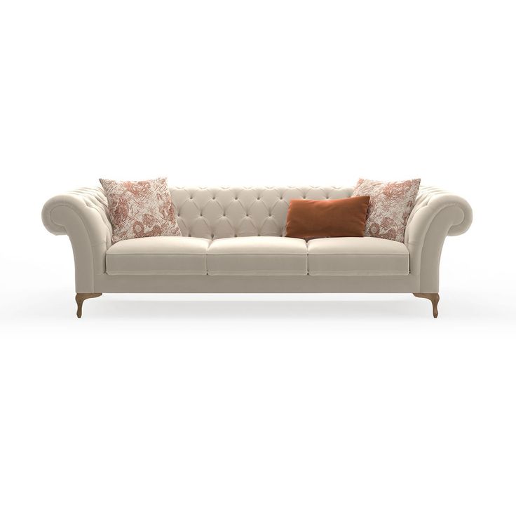 Sohva Linento Furniture Bianca, 3-istuttava, luonnonvalkoinen