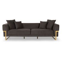 Sohva Linento Furniture Magenta, 3-istuttava, tummanruskea