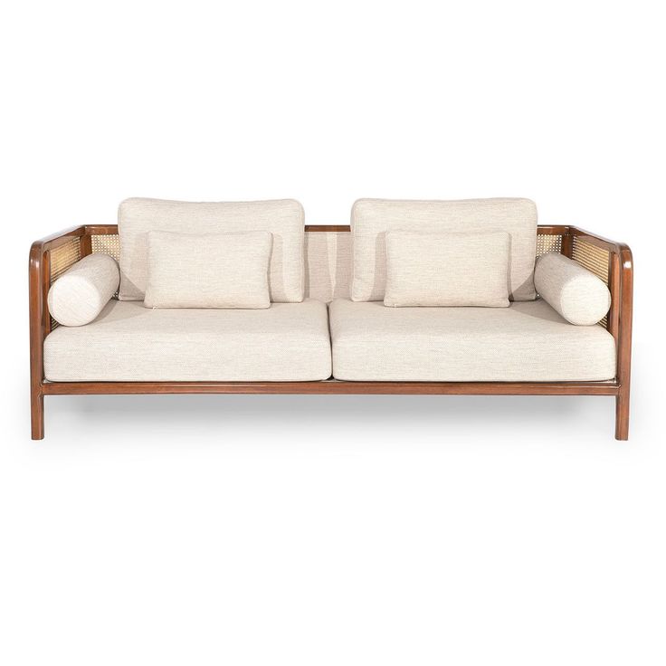 Sohva Linento Furniture Peanut, 3-istuttava, luonnonvalkoinen
