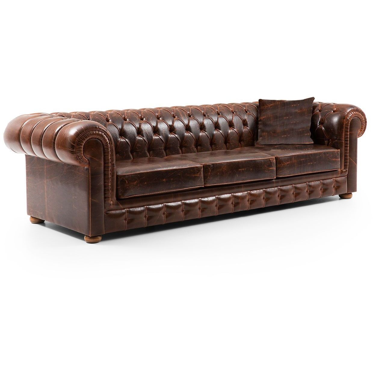 Sohva Linento Furniture Cupon, 4-istuttava, ruskea