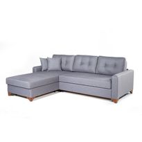 Vuodesohva divaanilla Linento Furniture Madrid, 4-istuttava, harmaa
