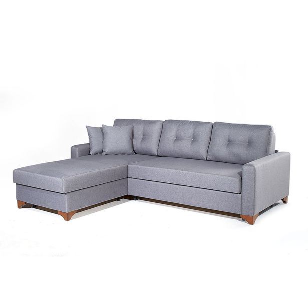 Vuodesohva divaanilla Linento Furniture Madrid, 4-istuttava, harmaa