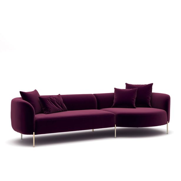 Kulmasohva Linento Furniture Macaroon, fuksia