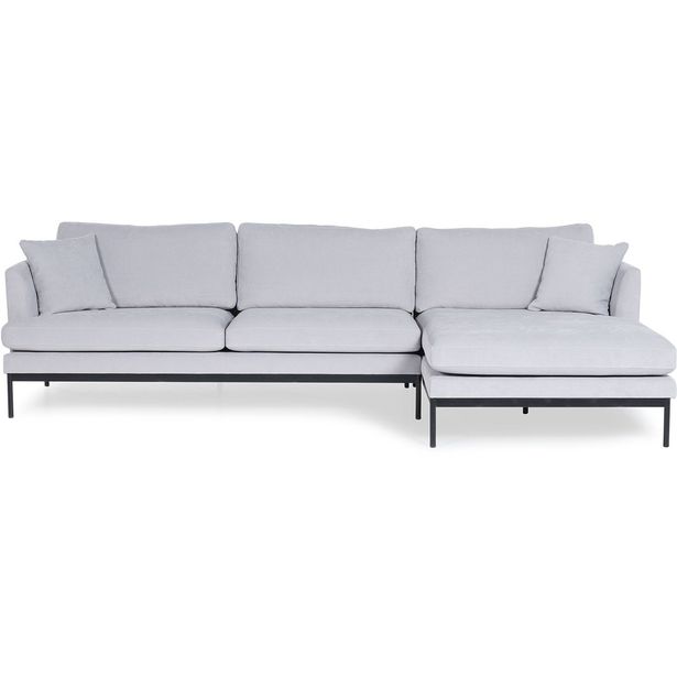 Divaanisohva Linento Furniture Pearl, 4-istuttava, vaaleanharmaa
