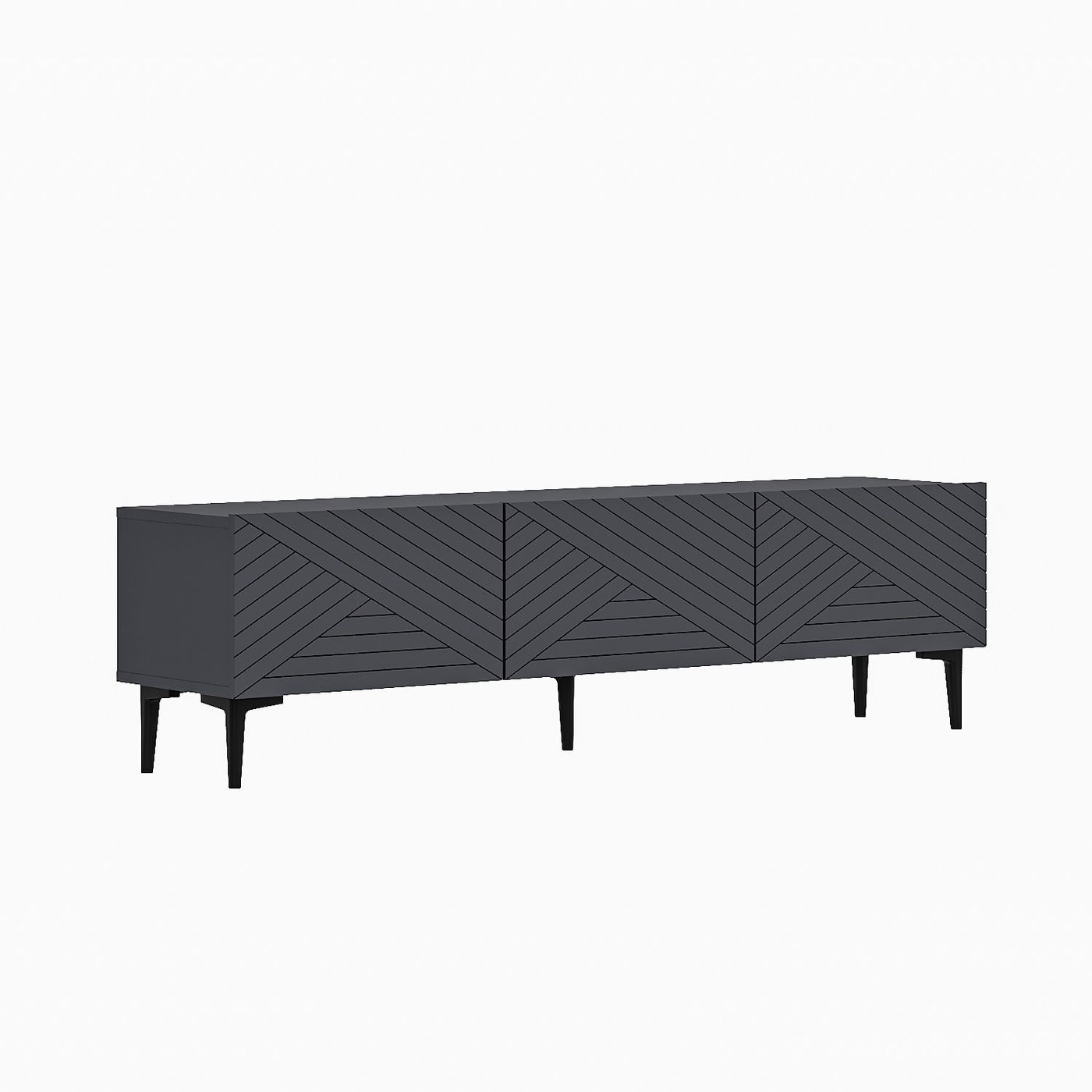 TV-taso Linento Furniture Felix, 160cm, antrasiitti