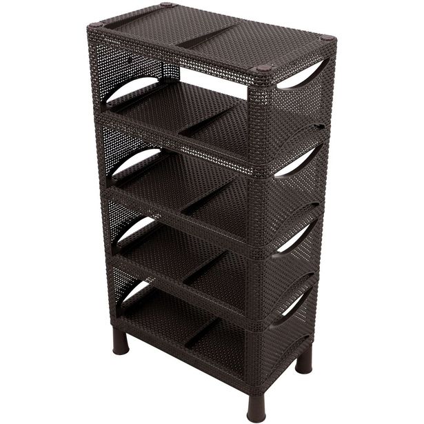 Kenkäkaappi Linento Furniture Rixo, 54x100cm, ruskea