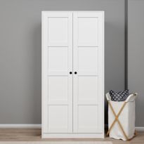Vaatekaappi Linento Furniture Lucas 4, 94x190cm, valkoinen