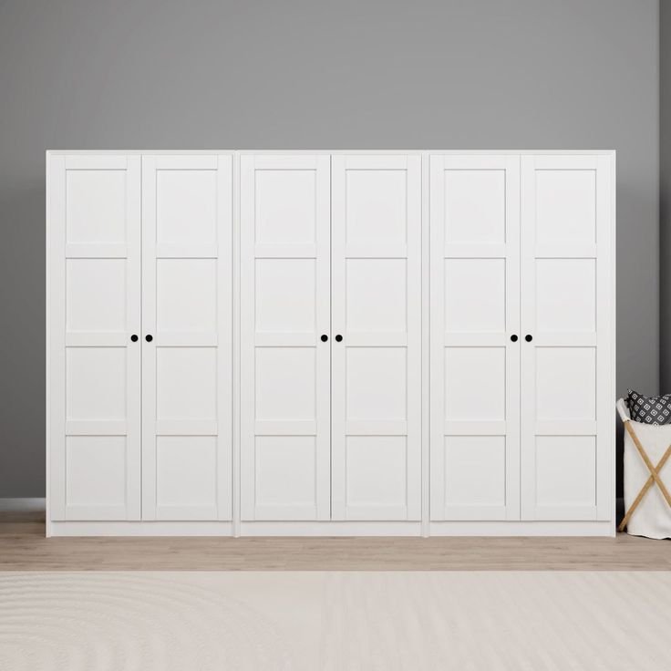 Vaatekaappi Linento Furniture Lucas 11, 280x190cm, valkoinen