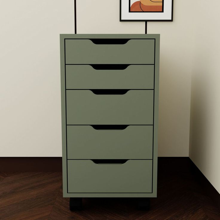 Arkistokaappi Linento Furniture Casisson, vihreä