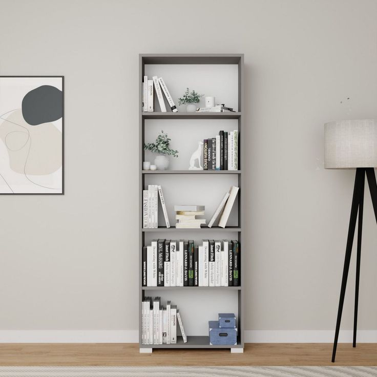 Kirjahylly Linento Furniture Lucas, harmaa