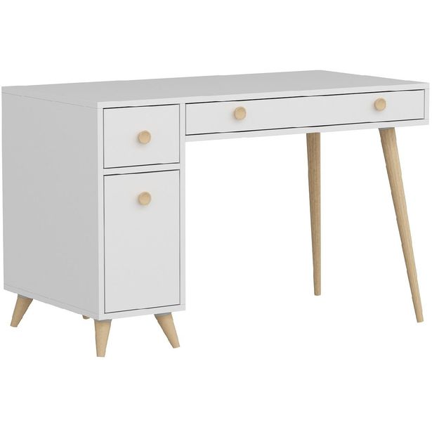 Työpöytä Linento Furniture Inarch valkoinen/tammi