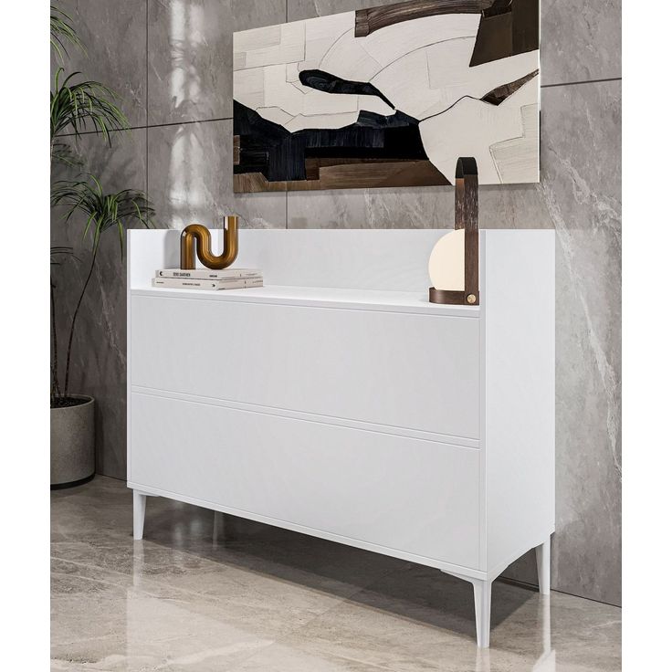 Kaappi Linento Furniture Gale, 110x85cm, valkoinen