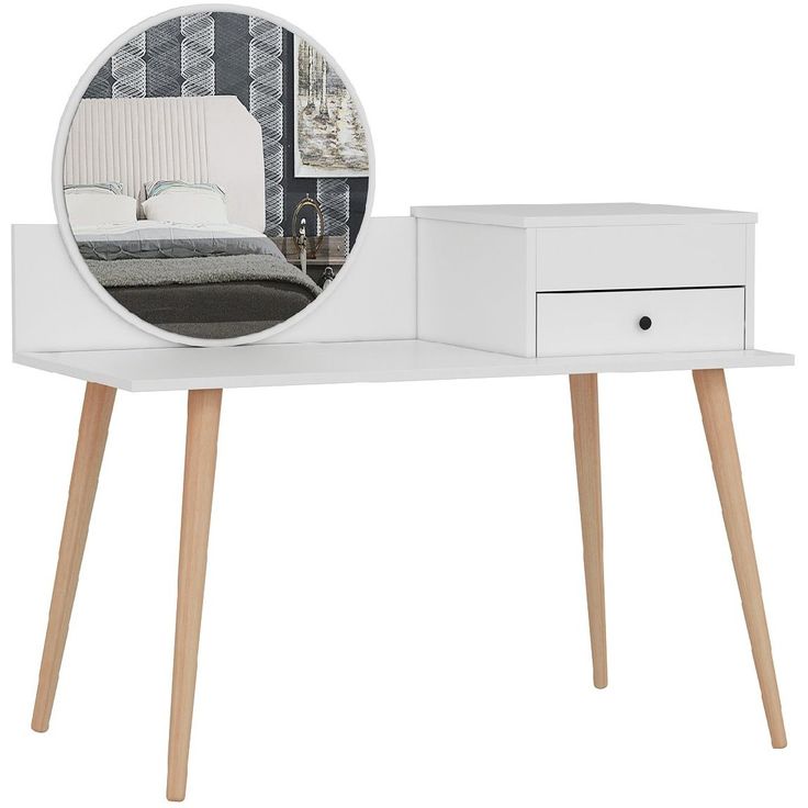 Meikkipöytä Linento Furniture Angel valkoinen