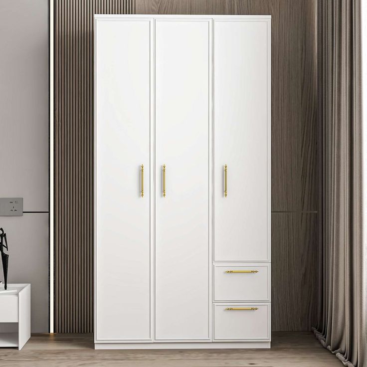 Vaatekaappi Linento Furniture Vespera, 90x171.8cm, valkoinen