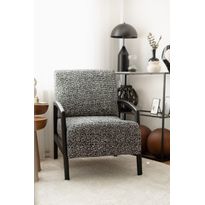 Nojatuoli Linento Furniture Luma 1, musta-valkoinen