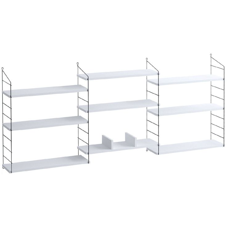 Kirjahylly Linento Furniture Lungo mustavalkoinen