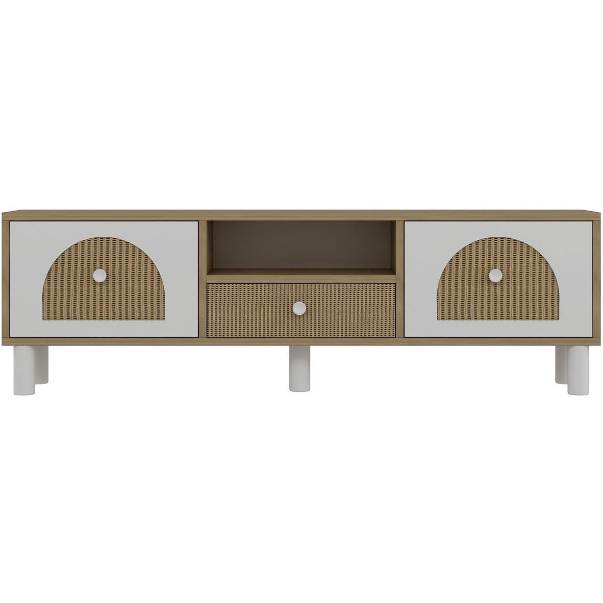 TV-taso Linento Furniture Notre Bohem, 140cm, ruskea/valkoinen