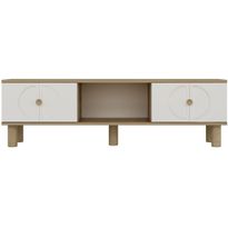 TV-taso Linento Furniture Inci Bohem, 150cm, ruskea/valkoinen