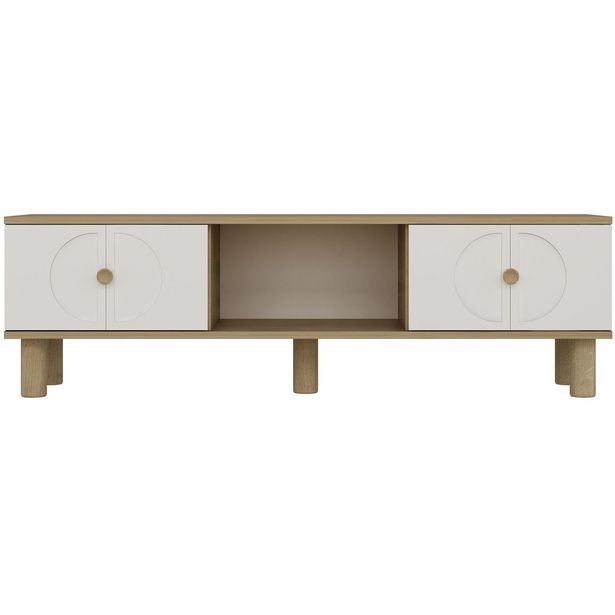 TV-taso Linento Furniture Inci Bohem, 150cm, ruskea/valkoinen