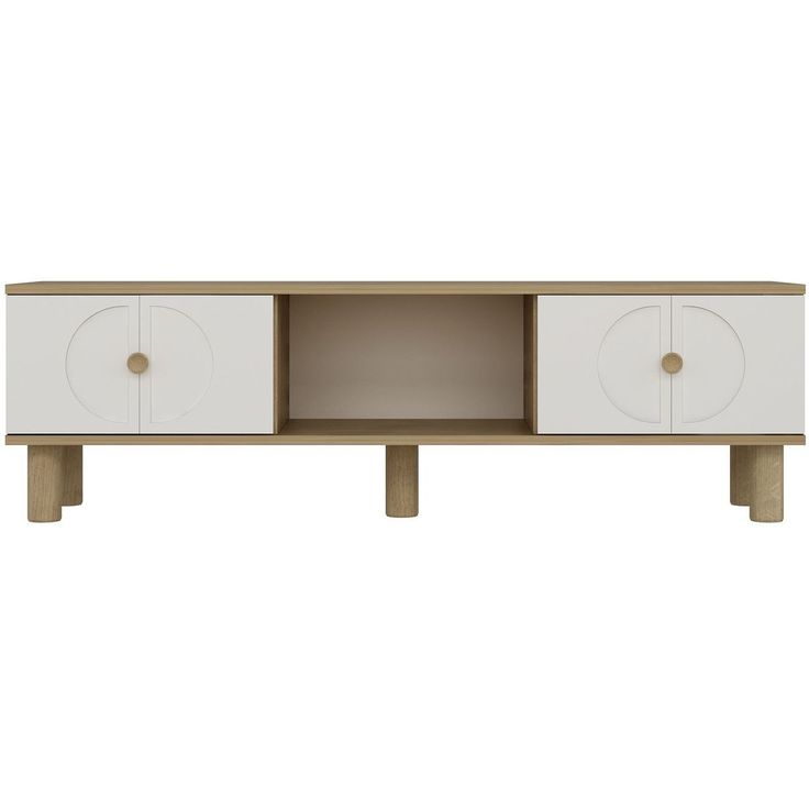 TV-taso Linento Furniture Inci Bohem, 150cm, ruskea/valkoinen