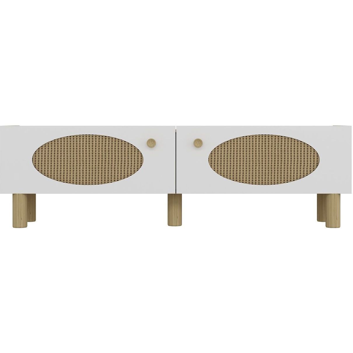 TV-taso Linento Furniture Elisa, 153.6cm, valkoinen/ruskea