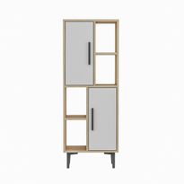 Kaappi Linento Furniture Leni, ruskea/valkoinen