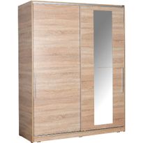 Vaatekaappi liukuovilla Linento Furniture SWD-716-SS-3 Sonomo, 160cm