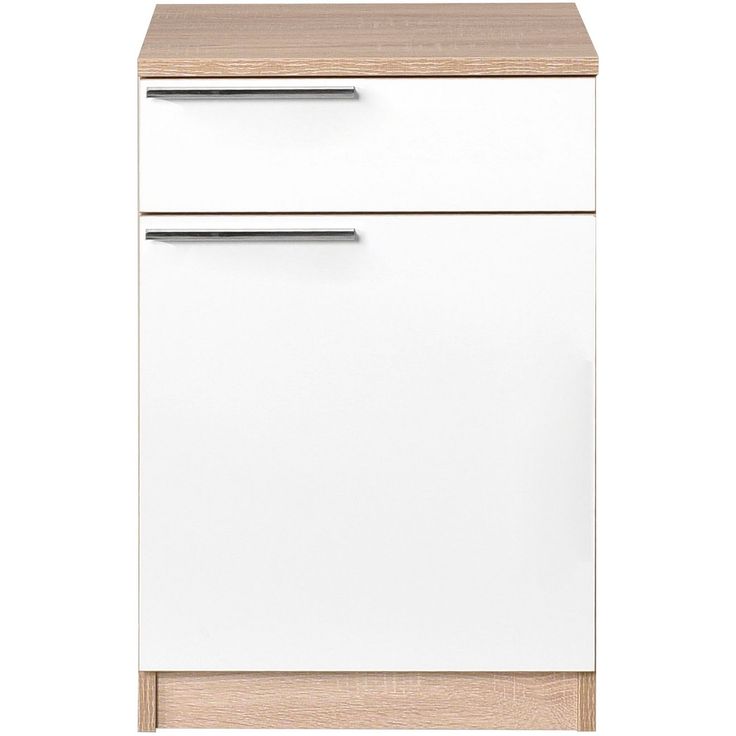 Yöpöytä Linento Furniture KMD-711-SD-1, ruskea/valkoinen