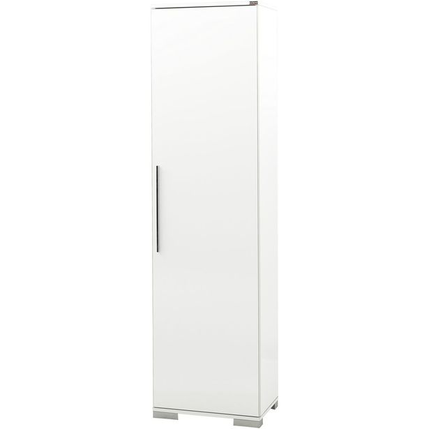 Korkea kaappi Linento Furniture ADR-408-PP-1, 187cm, valkoinen