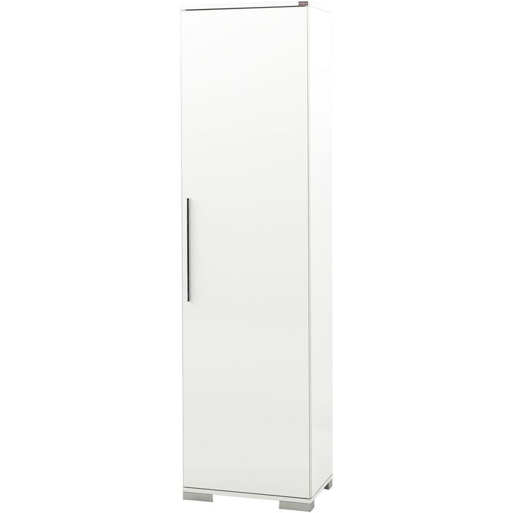 Korkea kaappi Linento Furniture ADR-408-PP-1, 187cm, valkoinen