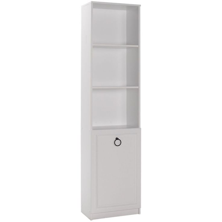 Kirjahylly Linento Furniture KTP-1310-BB-1, leveys 45cm, korkeus 185cm, valkoinen