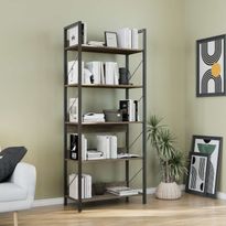 Kirjahylly Linento Furniture KTP-850-RR-1, 73x172cm, pähkinänruskea
