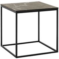 Sivupöytä Linento Furniture SHP-950-QQ-1 musta/marmorijäljitelmä