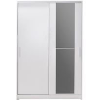 Liukuovivaatekaappi Linento Furniture Swd-512-Bb-2 120cm valkoinen