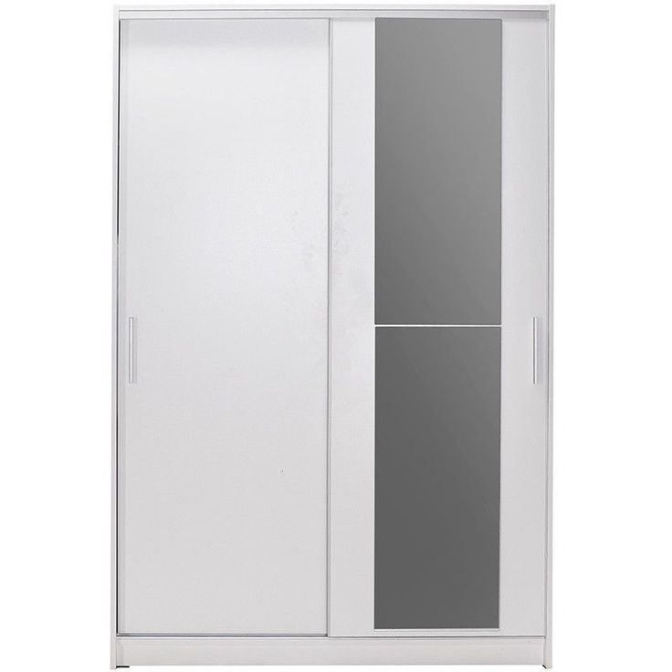 Liukuovivaatekaappi Linento Furniture Swd-512-Bb-2 120cm valkoinen