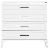 Lipasto Linento Furniture SFN-1004-DD-1, leveys 90cm, korkeus 89cm, valkoinen