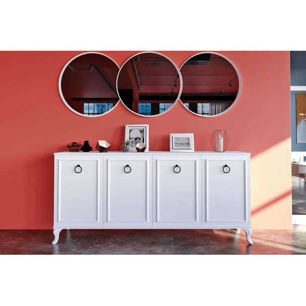 Senkki Linento Furniture KNS-1041-DD-2, valkoinen