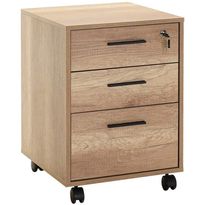 Laatikosto Linento Furniture NKS-530-TT-1, lukollisella laatikolla, ruskea