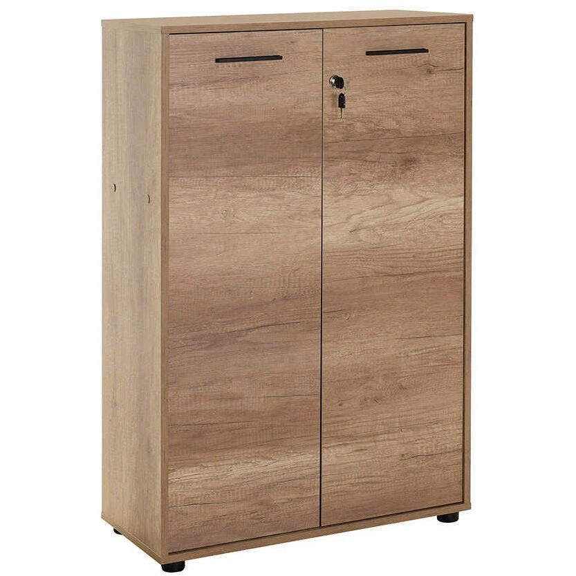 Lukollinen kaappi Linento Furniture NKT-533-TT-1, leveys 72cm, korkeus 110cm, ruskea